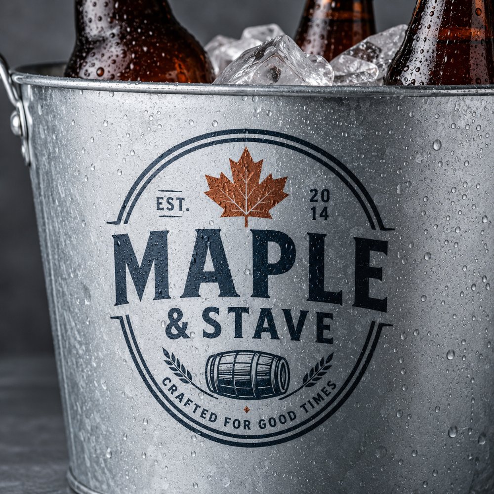Custom branded beer buckets