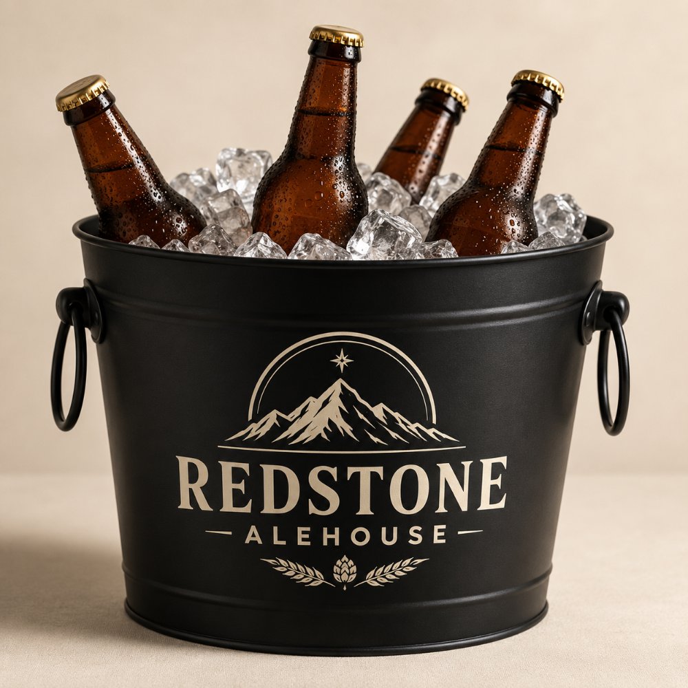 Powder-Coated beer bucket with logo