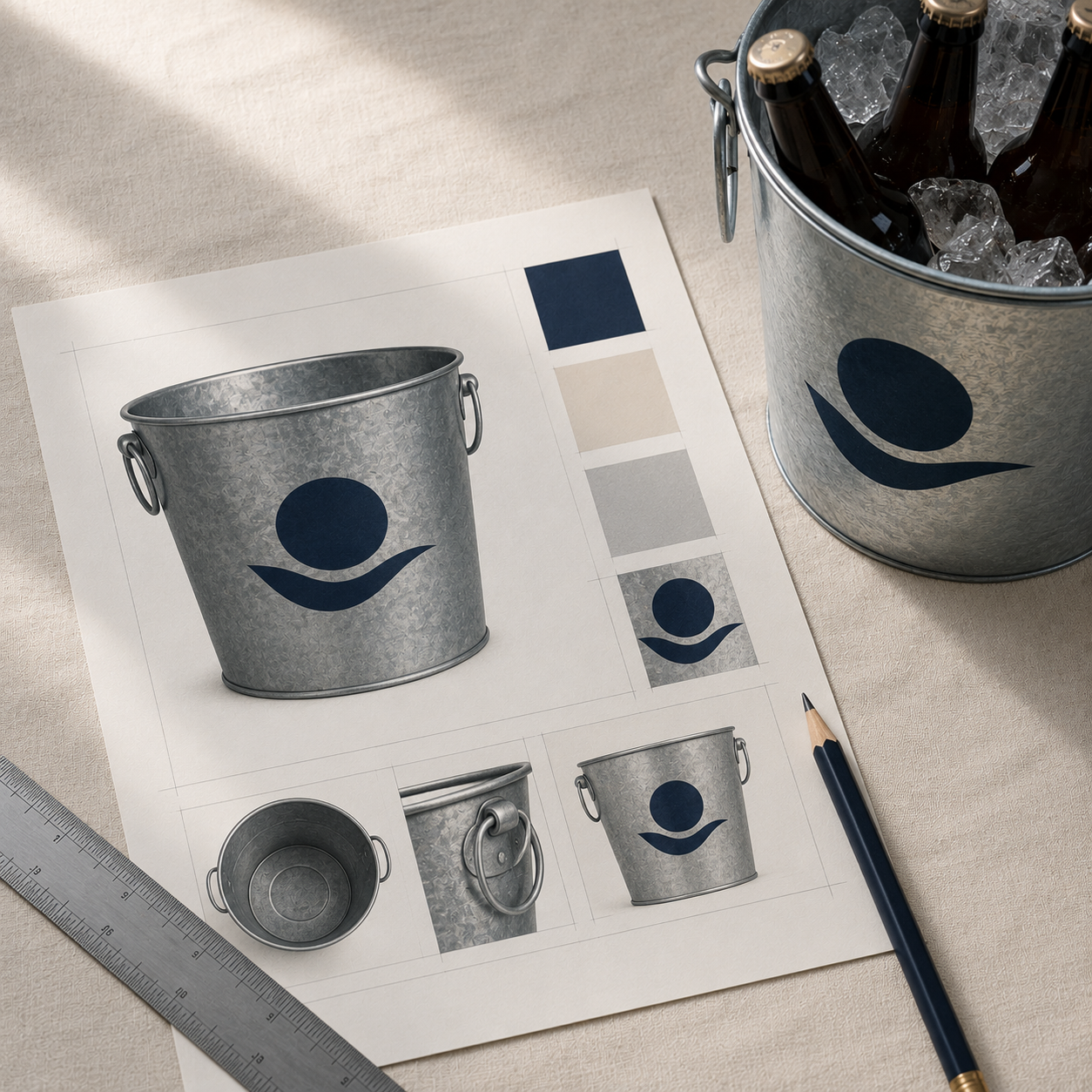 We create a design proof of your custom beer bucket