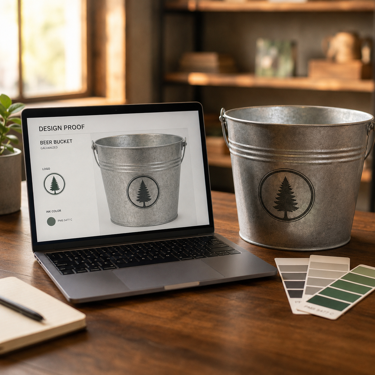 We create a design proof of your custom beer bucket