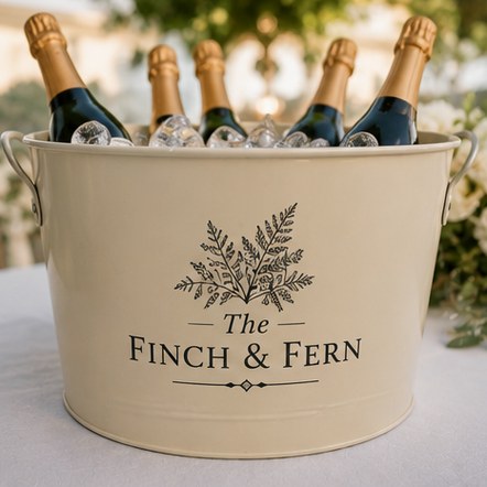 Custom beer buckets for weddings and parties